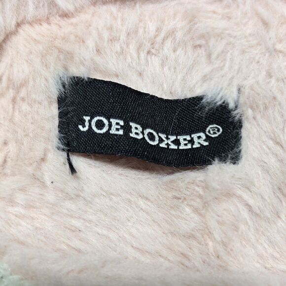 Joe Boxer Nordstrom XL 11-12 Pink Cowboy Wink/Smiley Faux Fur Lined Slippers - Picture 9 of 10